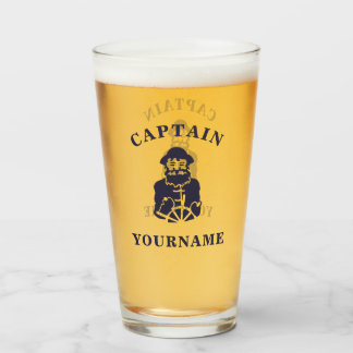 Capitán Old Scruff con su nombre Tumbler de vidrio