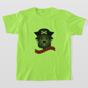 Capitán Perro Negro - Camiseta Básica Para Niños