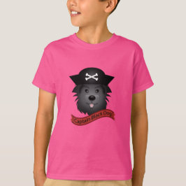 Capitán Perro Negro - Camiseta Básica Para Niños