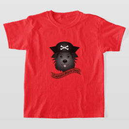 Capitán Perro Negro - Camiseta Básica Para Niños