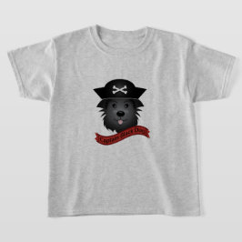 Capitán Perro Negro - Camiseta Básica Para Niños
