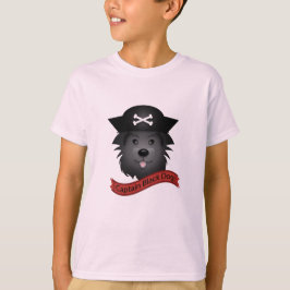Capitán Perro Negro - Camiseta Básica Para Niños
