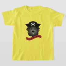 Capitán Perro Negro - Camiseta Básica Para Niños