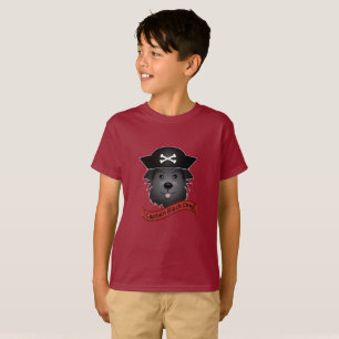 Capitán Perro Negro - Camiseta Básica Para Niños