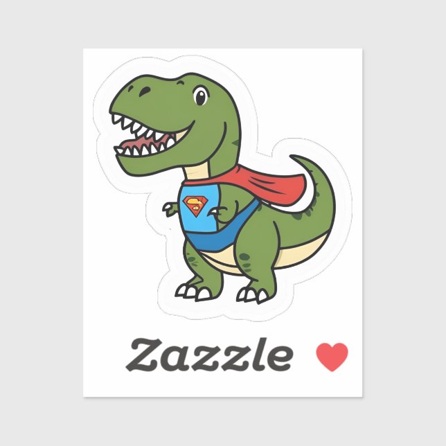 Capitán Saurus Pegatina (Hoja)