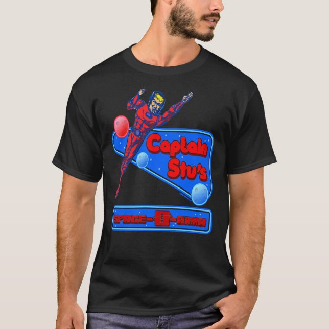 Capitán Stu Space-O-Rama Camiseta Esencial (Anverso)