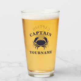 Capitán Su Nombre: Cristal Náutico Tumbler