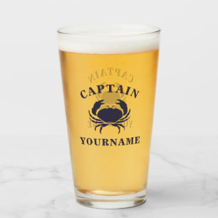 Capitán Su Nombre: Cristal Náutico Tumbler