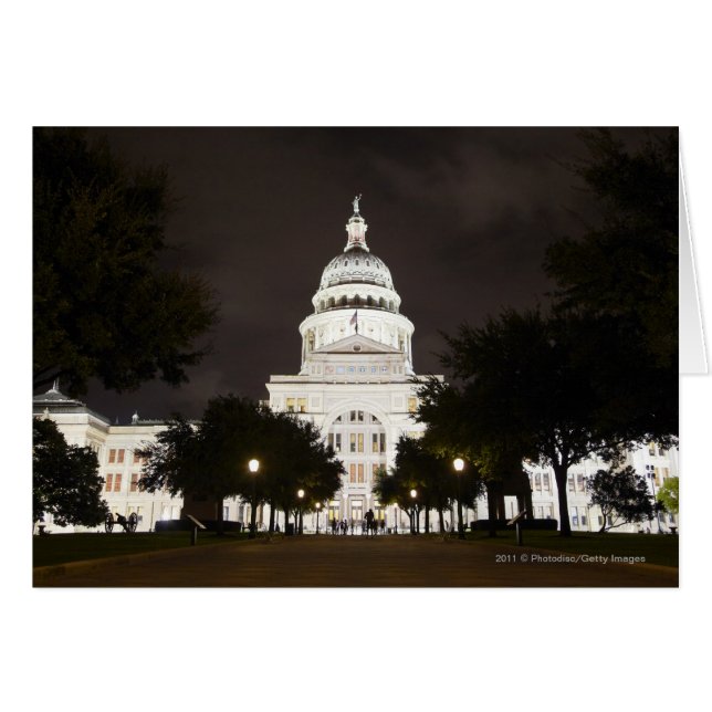 Capitolio Estatal de Austin, Texas de noche (Anverso (Horizontal))