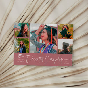 Capítulo Completo Tarjeta de Fotos Grad Multi Rosa