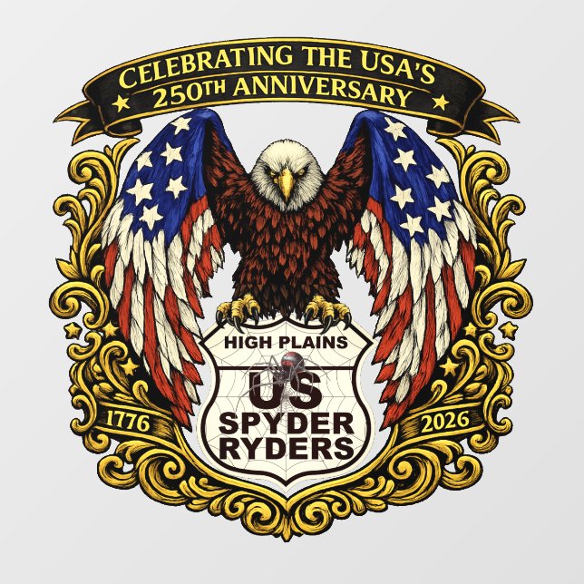 Capítulo de High Plains - Calcomanía Águila USA250 (Hoja)