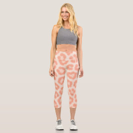Capri Albino Cheetah Print Leggings | Blush & Cream Anim