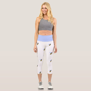 Capri Bee Vibes – Leggings de Yoga Minimalistas Lindos p