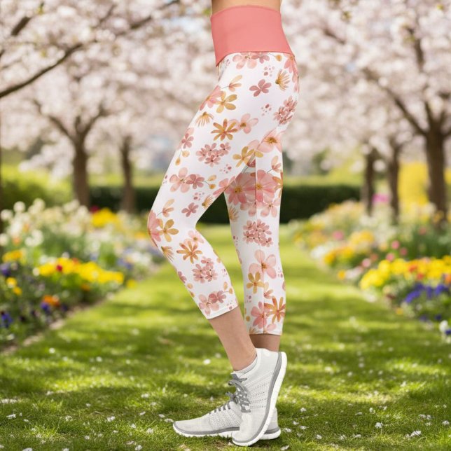 Capri Elegant Botanical Print Leggings (Subido por el creador)