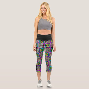 Capri Elegante crochet Granny Square Pattern Leggings