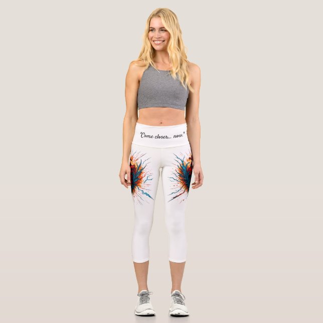 Capri Feroy Anatomical Heart Leggings - "Acércate... (Anverso)