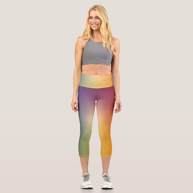 Capri gradiente de forma libre en leggings de yoga peque (Anverso)