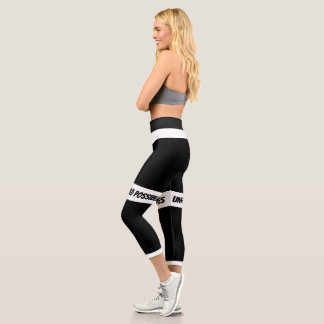 Capri Leggings de altura personalizables en blanco y neg
