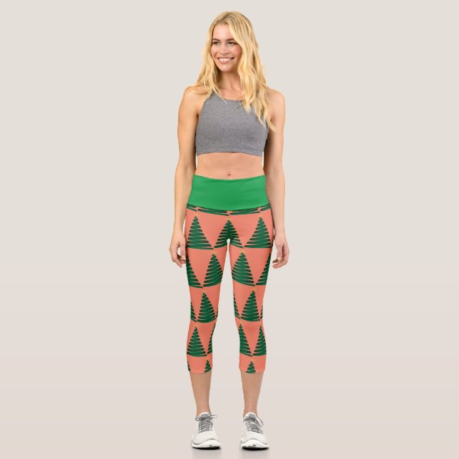 Capri leggings de capris de árboles de navidad (Anverso)