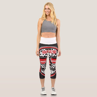Capri Leggings femeninas al estilo Keith Haring con nerd