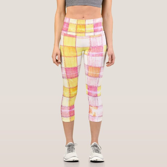 Capri Leggings Gingham Capri, afligida por las mujeres (Anverso)