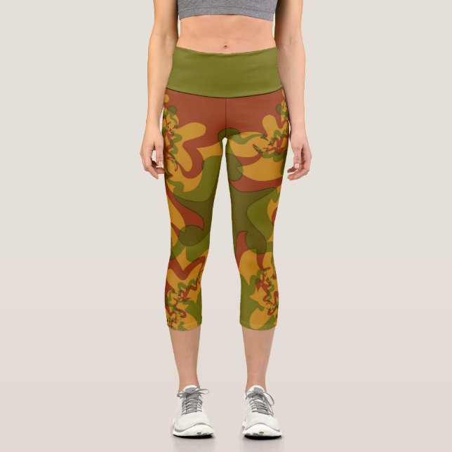 Capri leggings imprimé abstrait (Anverso)