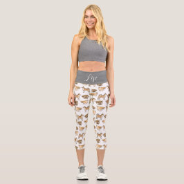 Capri leggings nombre e iniciales de ovino islandés