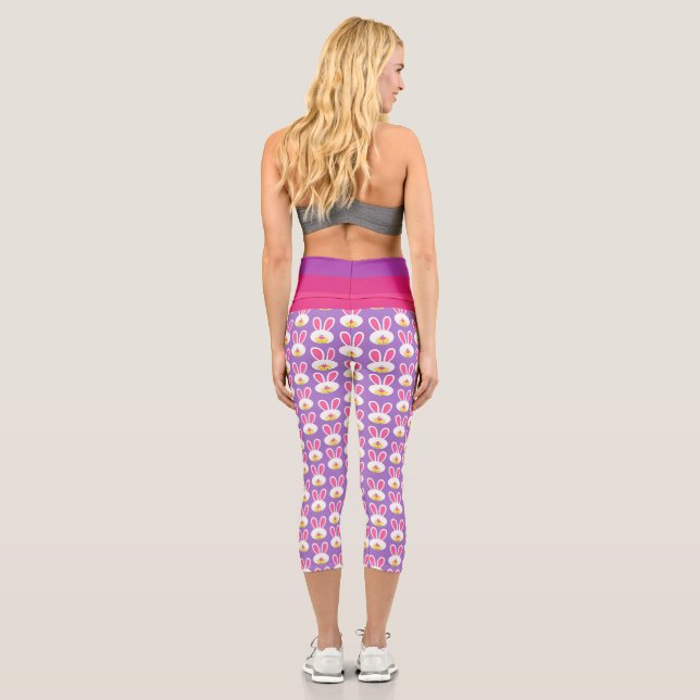 Capri Moda pop de los conejos de Pascua Capris Leggings (Reverso)
