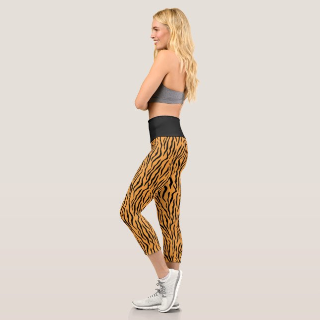Capri Modern Wild Tiger Pattern Leggings (Izquierda)