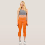 Capri Neon Naranja Funky Leggings<br><div class="desc">¡Viva en voz alta con estas piernas naranjas de neón CALIENTE!</div>