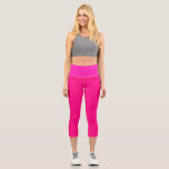 Capri Neon Pink Funky Leggings<br><div class="desc">¡Viva en voz alta con estas piernas color neón rosado!</div>