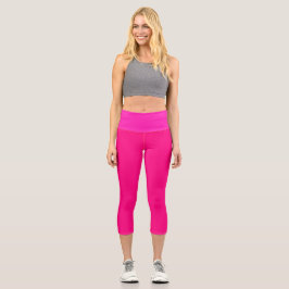 Capri Neon Pink Funky Leggings