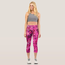 Pink Abstract Leggings for Women | Magenta Waterco