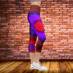 Capri Psicodelic Hippie Leggings