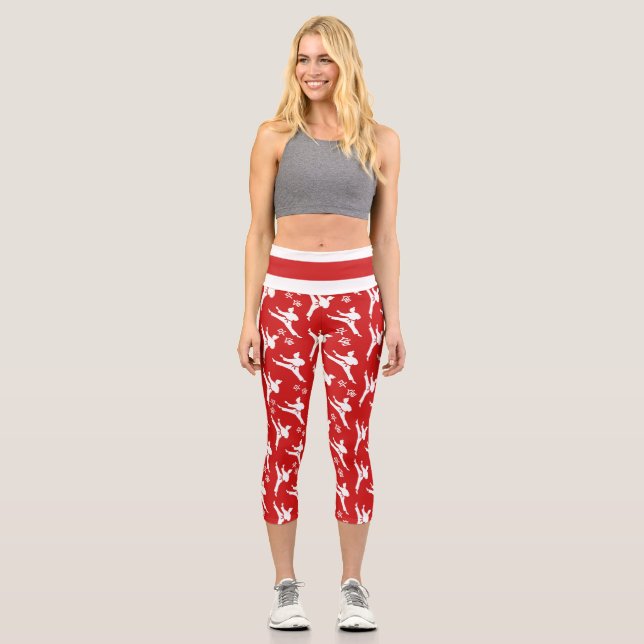 Capri Seúl Spirit Sports Leggings Red (Anverso)