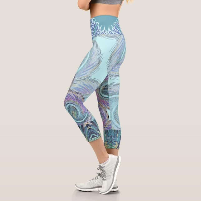 Capri Susea Blu Studios Elemental Feather Leggings (Izquierda)