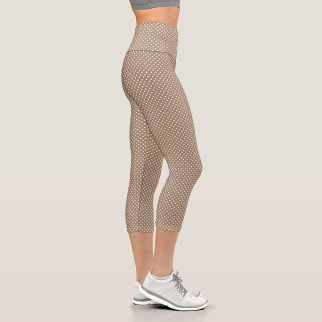 Capri Taupe Polka Dot Leggings (Derecha)