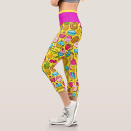 Capri Trajes dulces Moda Pop Capris Leggings