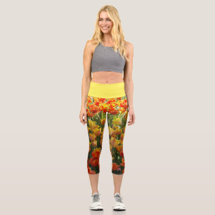 Capri Tulips Leggings