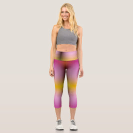 Capri Una mujer que lleva leggings de gradiente colorido