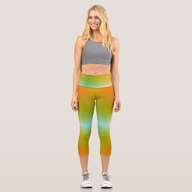 Capri Una persona que lleva leggings vibrantes con un gr (Anverso)