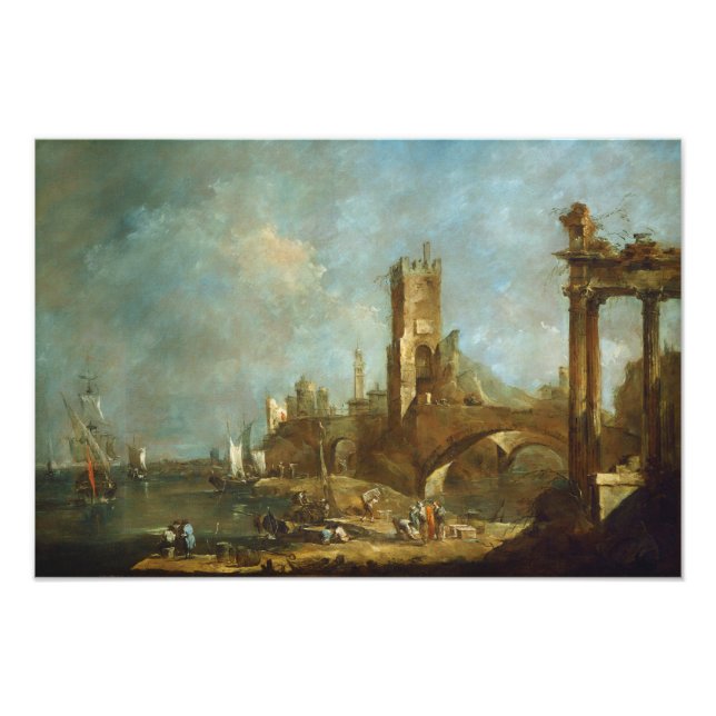 Capriccio de una foto de puerto impresa (Frente)