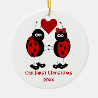 Caprichoso nuestro primer ornamento del navidad