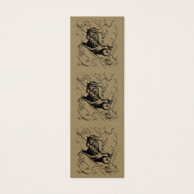 Capricorn Constellation Hevelius 1690 on Taupe (Frente)