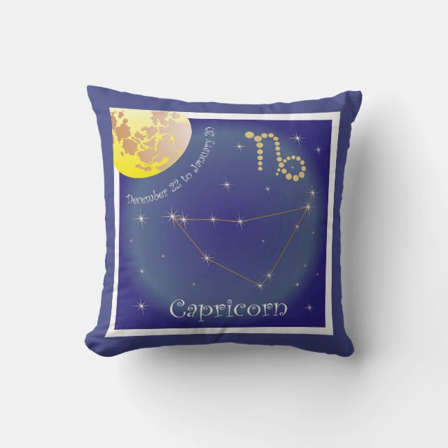 Capricorn December 22 to January de 20 almohadas (Anverso)