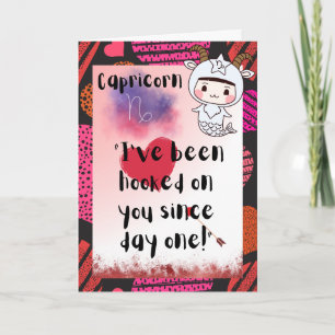 Capricorn Zodiac Valentines tarjeta personalizada