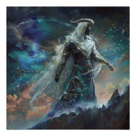 Capricornio (El estratega) Poster de Rótulo Zodiac