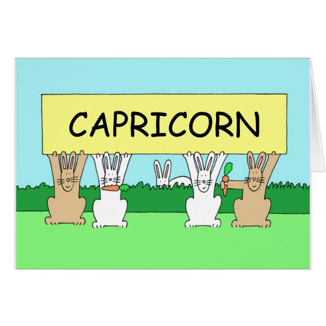 Capricornio Feliz Cumpleaños Personalizados. (Anverso (Horizontal))