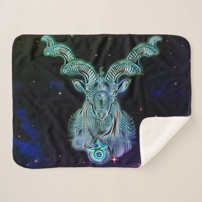 capricornio la manta de zodiac caprino (Anverso (horizontal))