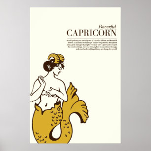 "Capricornio poderoso" Arte zodiaco cutáneo y Guay